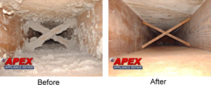 air ducts cleaning before and after apex nj