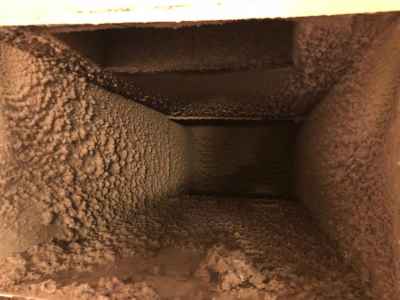 Dirty Air Duct Before Cleaning