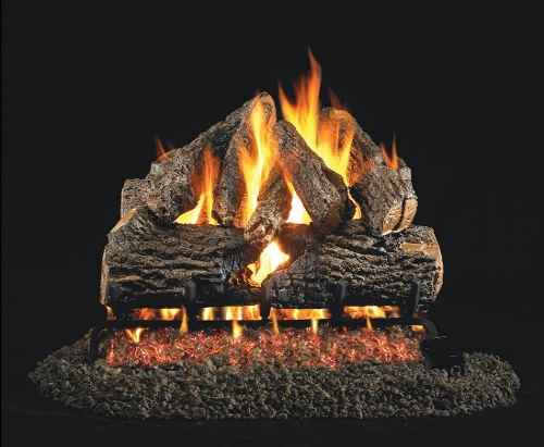 gas log sets fireplace